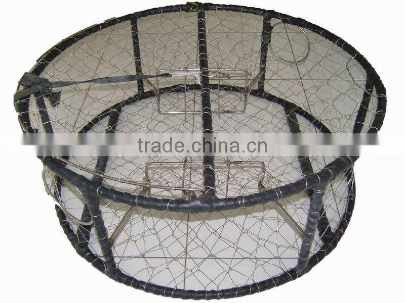 Black Vinyl coated square crab lobster pot trap