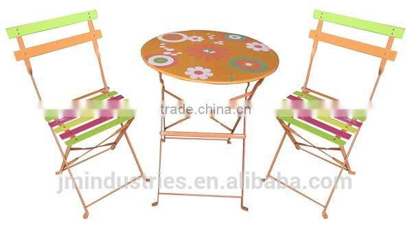 Painted iron bistro set