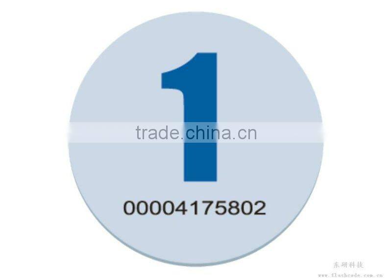 Coin tag with laser number