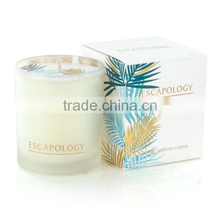 customized 100% natural soy wax candle in glass jar , scented candle,natural essence candle