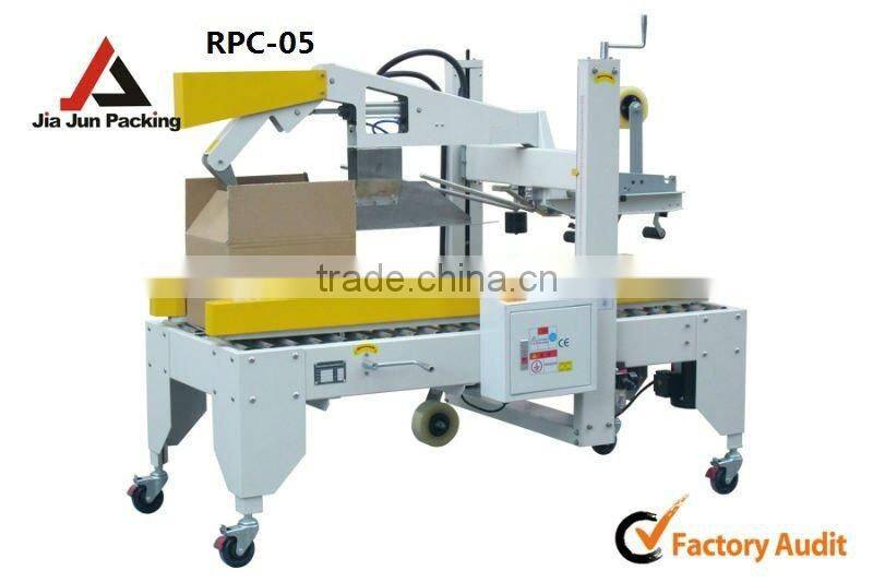 semi automatic flaps folding carton box sealing machine