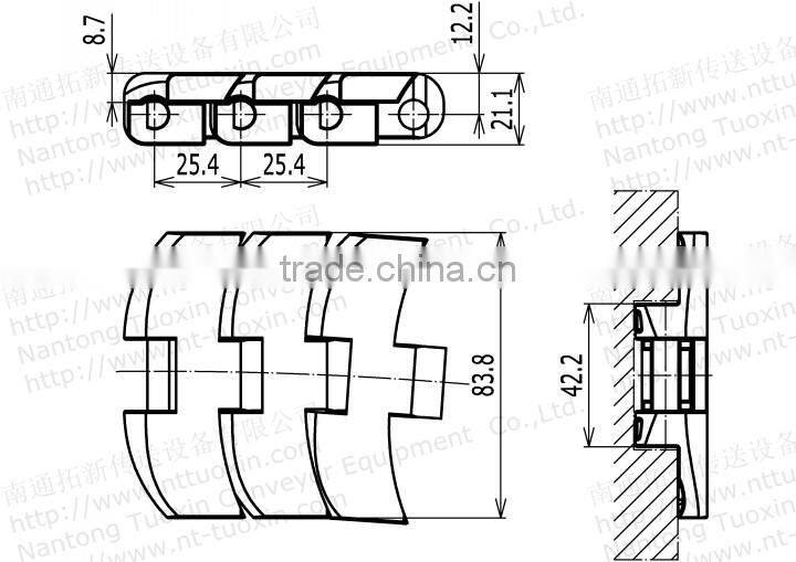FTM1060 Plastic Flat Top Magnetflex ChainBelt