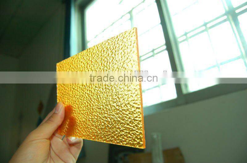 building material colored UV coated Polycarbonate embossed Sheets
