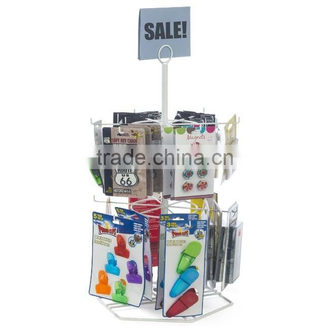 2 Tiers 12 Hooks Counter Spinner Rack