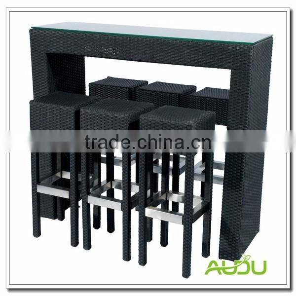 Audu Waterproof Bar Set/SGS High Quality Waterproof UV Rattan Bar Set