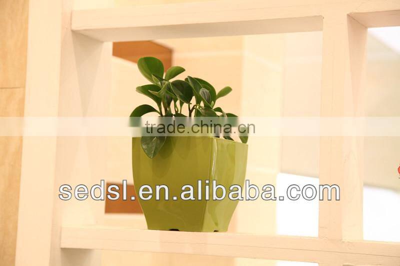 decorative flowerpot,cheap ceramic pot,square flower pot