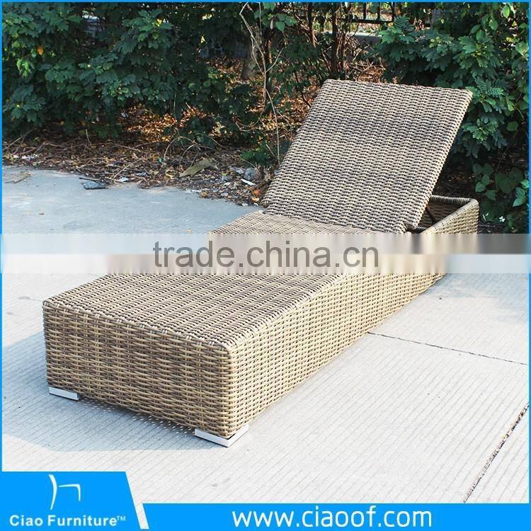 Reasonable Price Rattan Beach Sun Lounger
