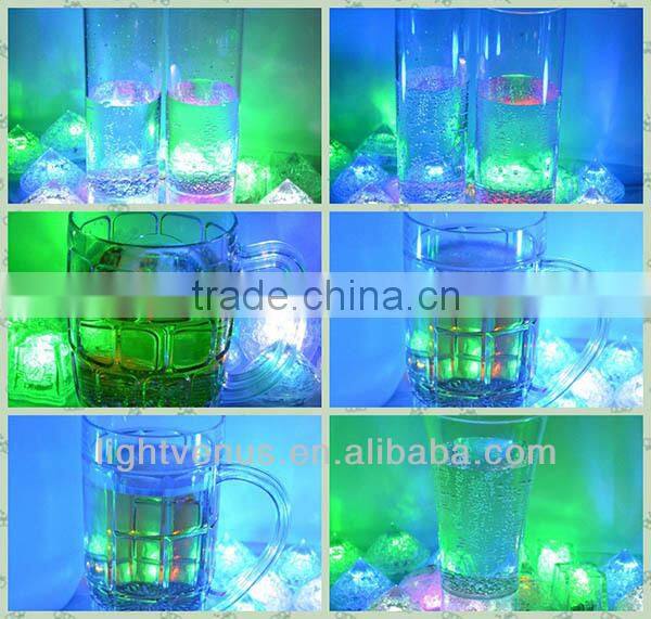 400ml change color square glass cup