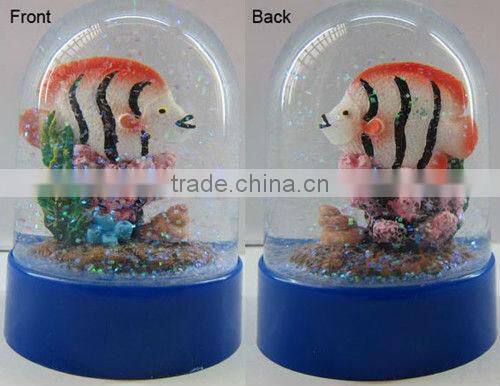 Fish snow globe, acrylic fish sea snow globe