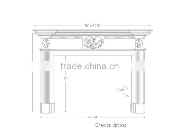 English Simple Style Marble Mantal