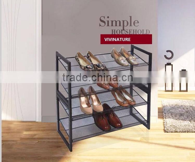 Vivinature shoes storage rack, shoes rack with mesh metal style