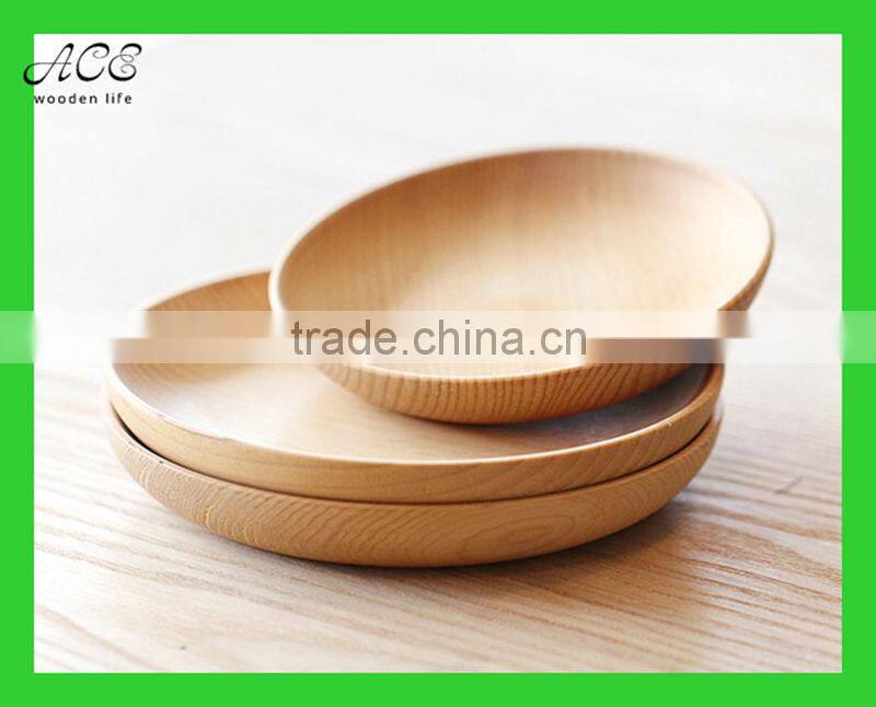 Custom wood plate Round wooden serving tray Round wood service trays