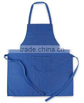 Cotton kitchen apron with front pocket as promotion