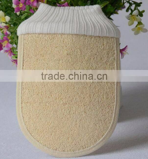 cy296 Natural Loofah Bath Sponge gloves Pouf Shower body Scrubber