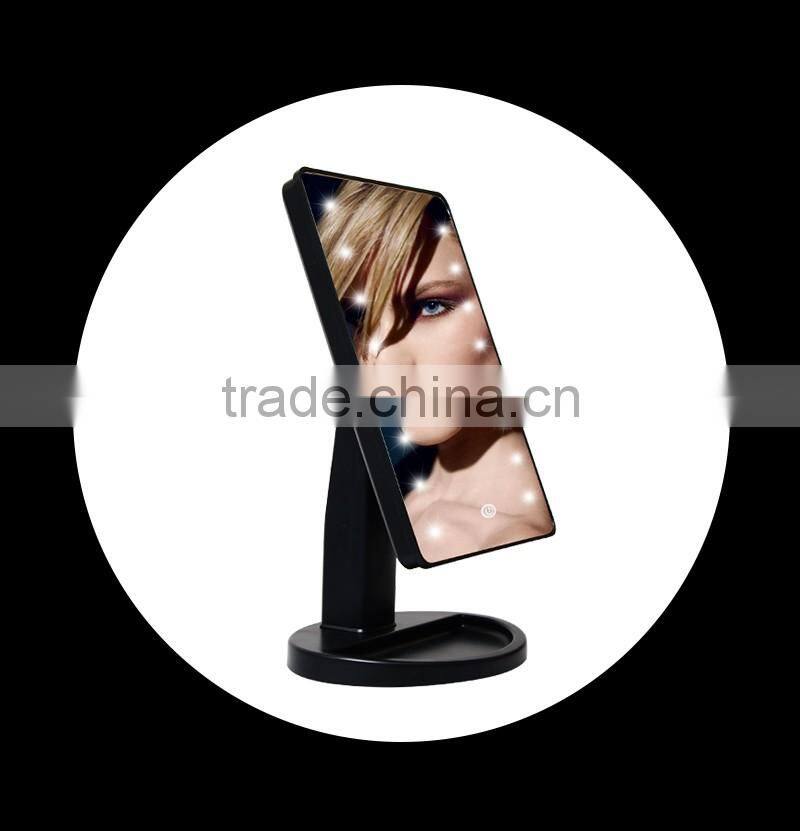 Best selling desktop make up mirror 16 lights beauty led mirror