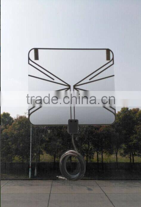 2015 hot seller high gain dvb-t2 antenna, set top box antenna ,indoor tv antenna transparent 35miles range sattlite antenna