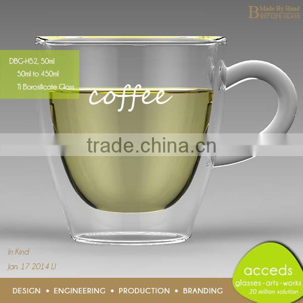 Custom Made Promotional Glass Beer Mugs With Handles