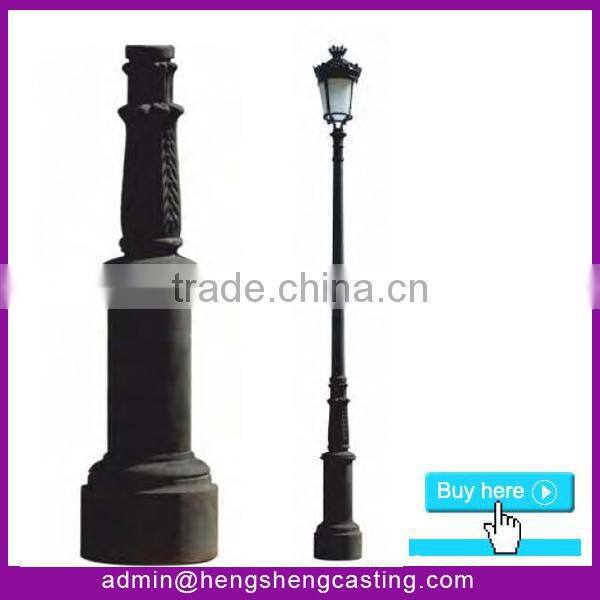 Alibaba express Tapered Cast Iron Street Lamp Post, Outdoor Lighting Pole