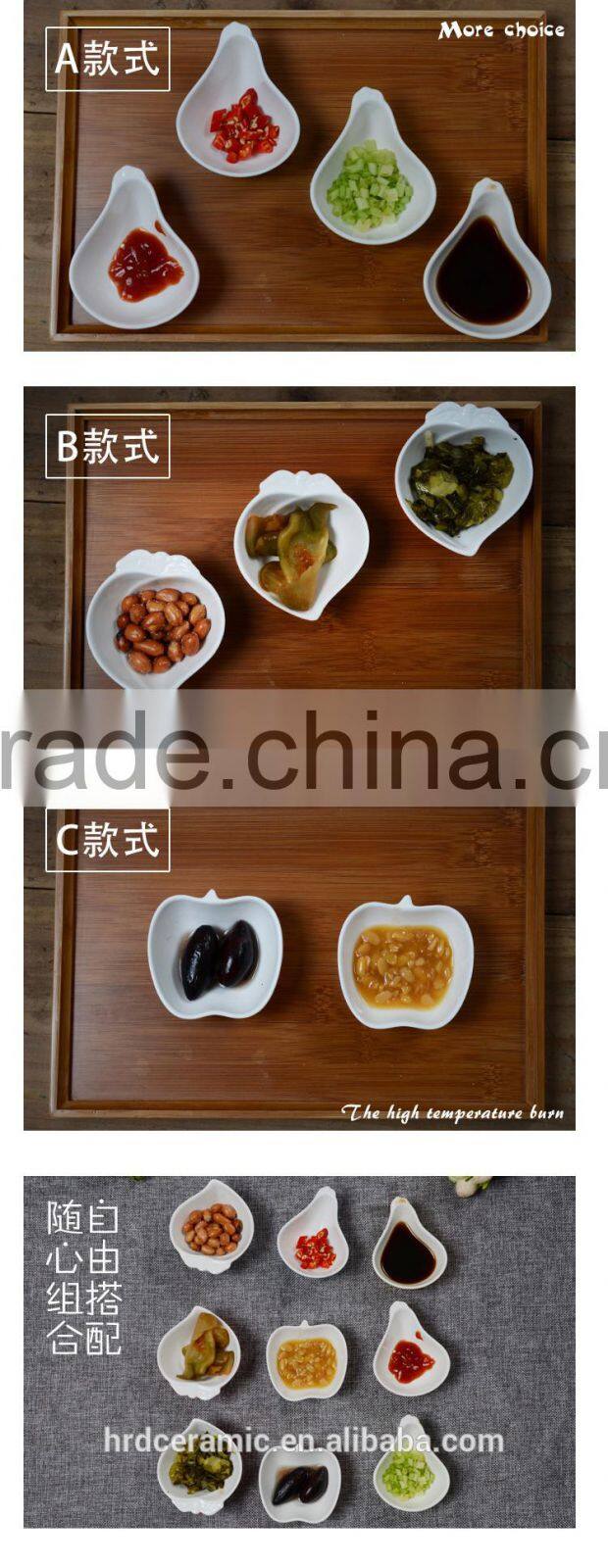 Creative stocked small ceramics dish,sauce dish ,creative dish, snack dish