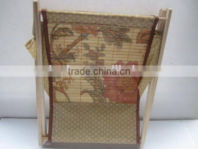 Foldable non-woven with wooden holder storage box