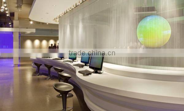 Sorter's wall curtain covering aluminum woven wire mesh