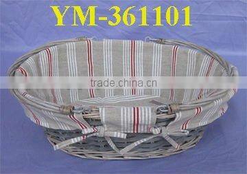 foldable willow shopping basket