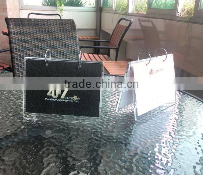 2017 Wholesales with printing supply customized clear acrylic table calendar frame 3x5 acrylic frame