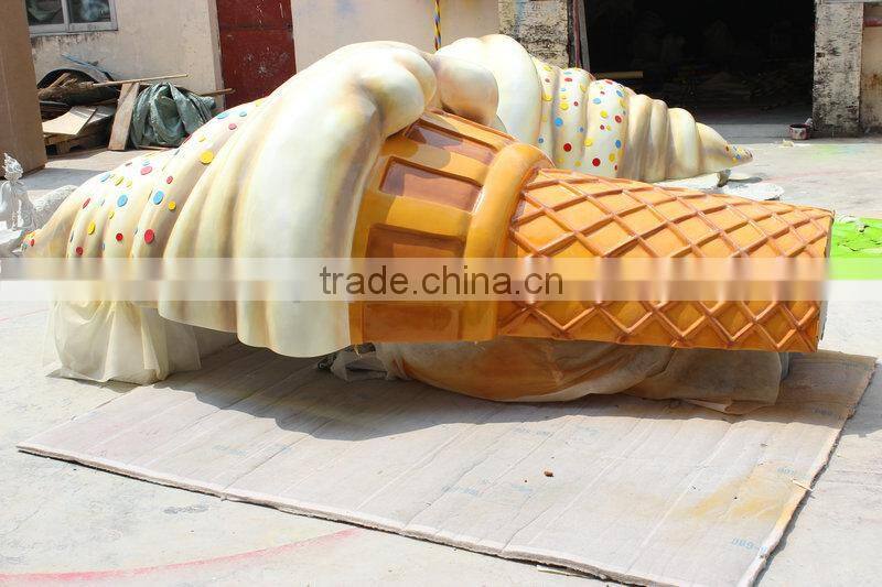 Outdoor fiberglass large ice cream