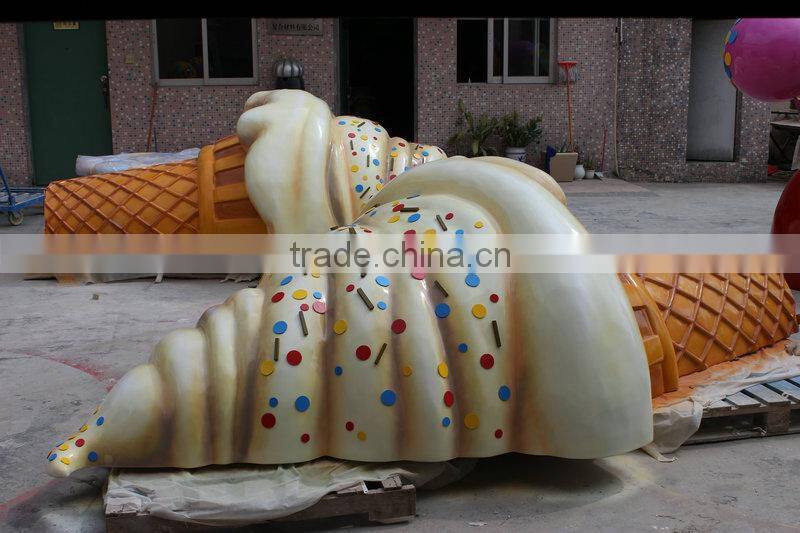 Outdoor fiberglass large ice cream