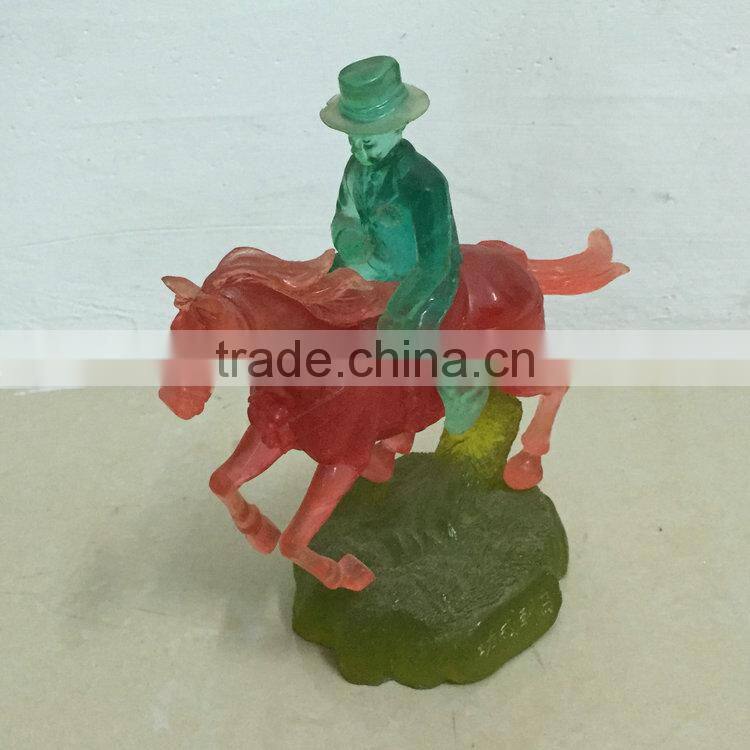 Polyresin ride a horse statue