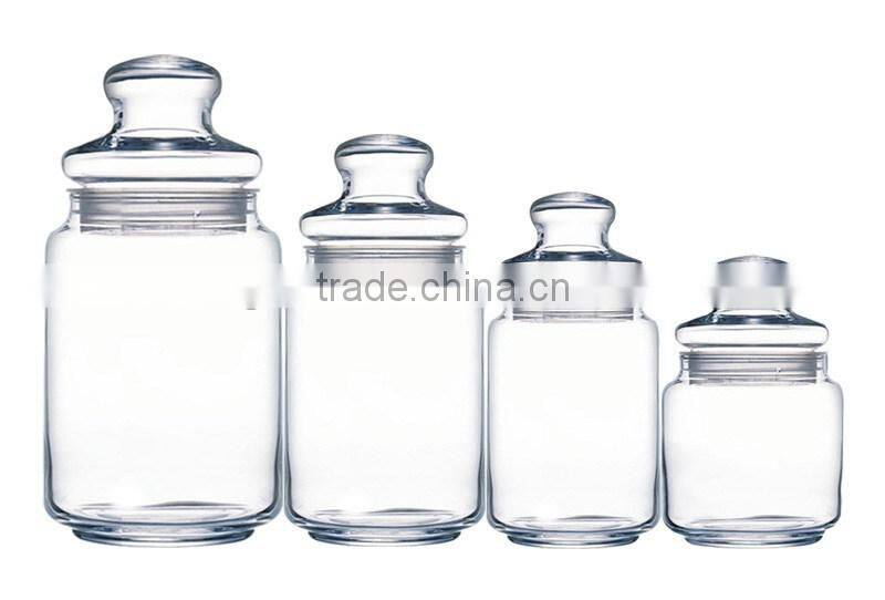 350ml 450ml 550ml 750ml glass candle jar with mushroom lid