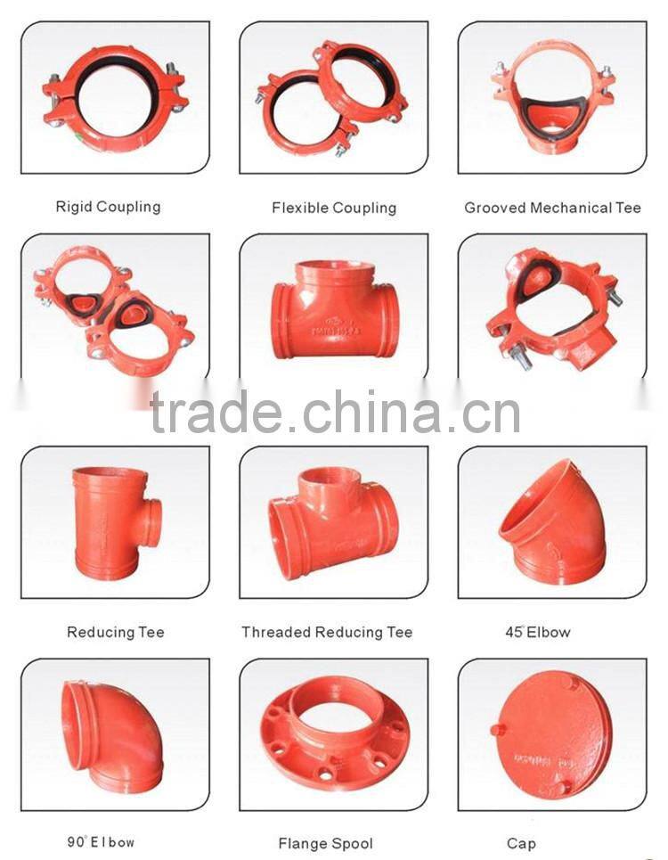 Fire Fighting Ductile Iron Grooved Cap Pipe Fittings