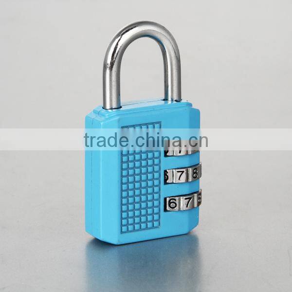 Colored mini 3 digit changing combination lock