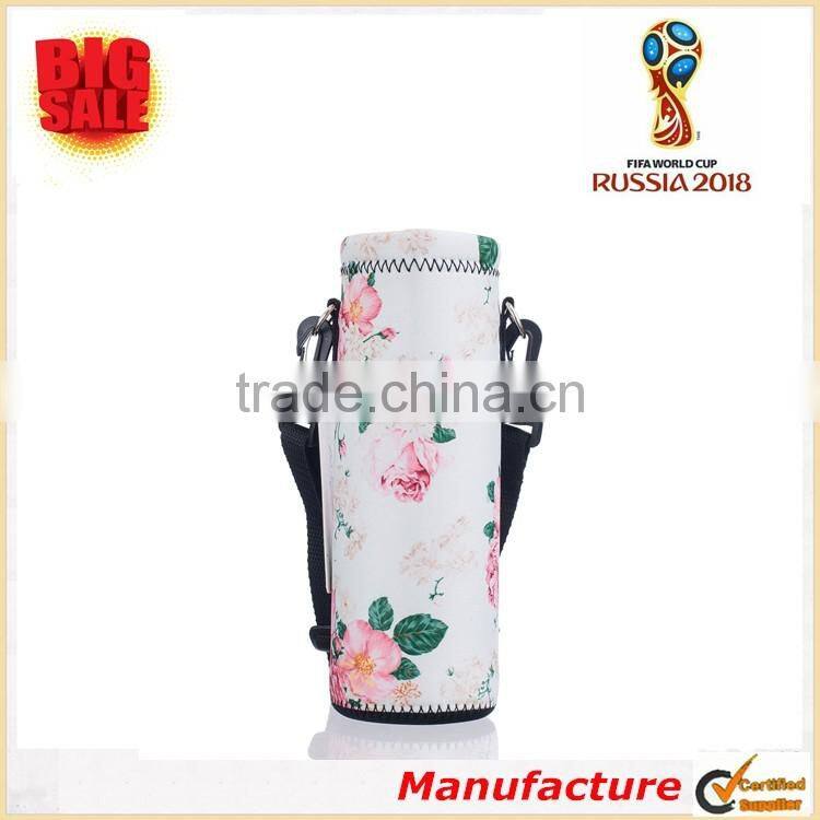 2018 Multi-style Insulated Neoprene Water Bottle Holder with Adjustable Shoulder Strap Gifts Bottle Sleeve for Sports or Outdoor