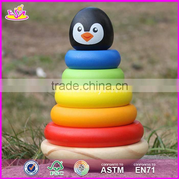 Girl Rainbow Stacker wooden educational toys for toddlers W13D135-S