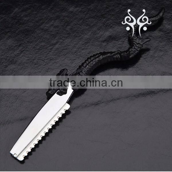 2017 Dragon handle folding straight barber razor with stainless steel blade