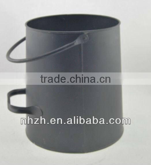 garden fountain matte black big coal hod