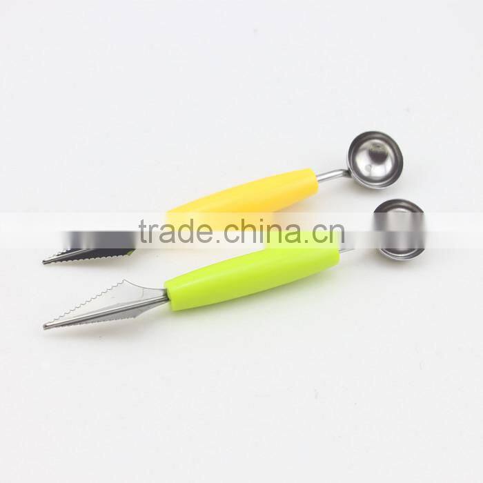 Multifunction Kitchen Tool With Fruit Carving Knives Watermelon Melon Balls Ice Cream Scooper
