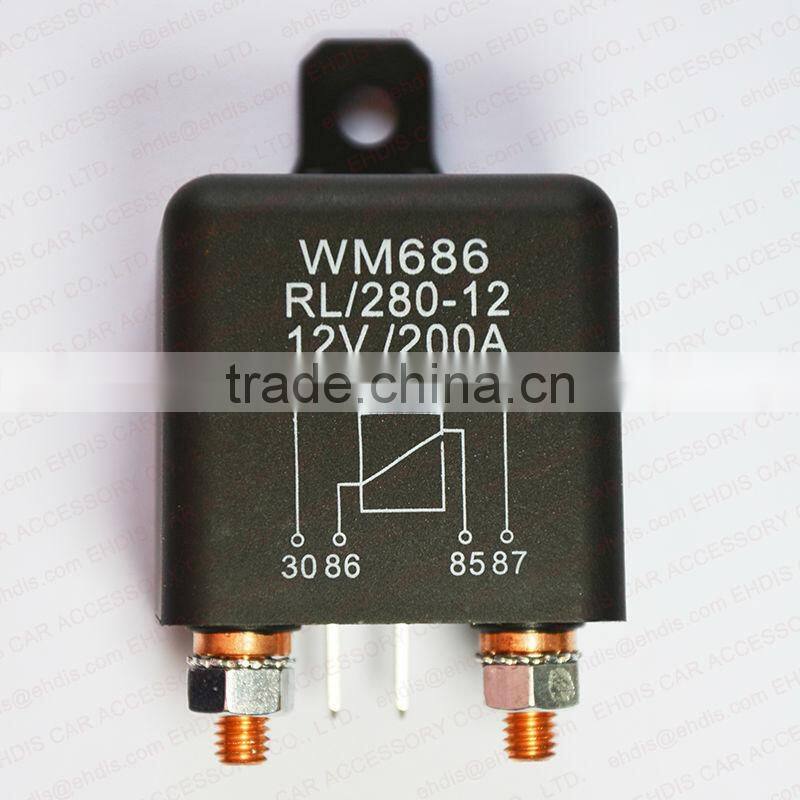 Heavy duty relay 12VDC 24V 200A auto start relay with terminal