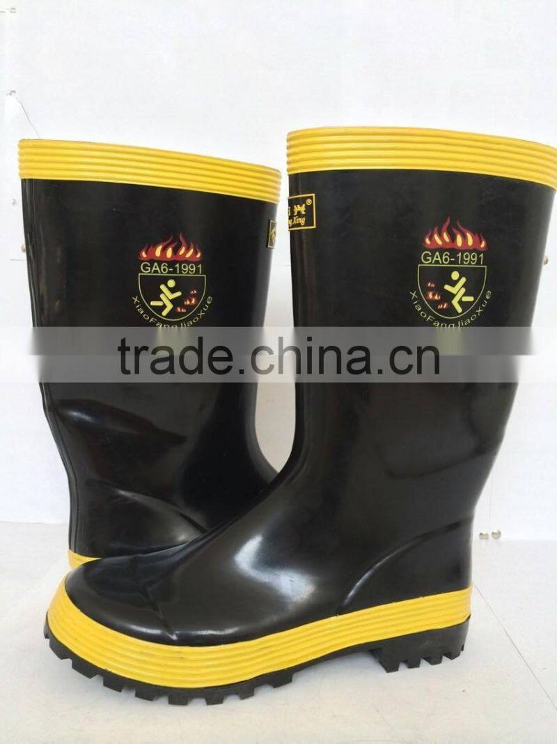 Rubber material fire performance rubber boots Fire Rubber Boots /Anti Perforation boots