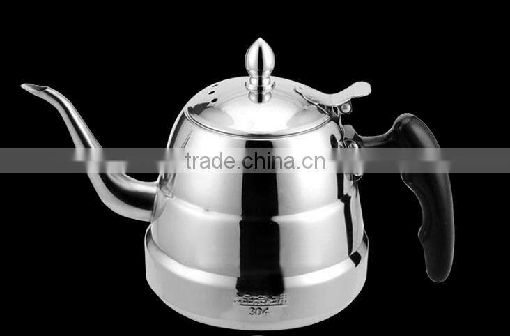 304 Stainless Steel Mirror Polished Cooking Teapot Tea Kettle for Restaurant