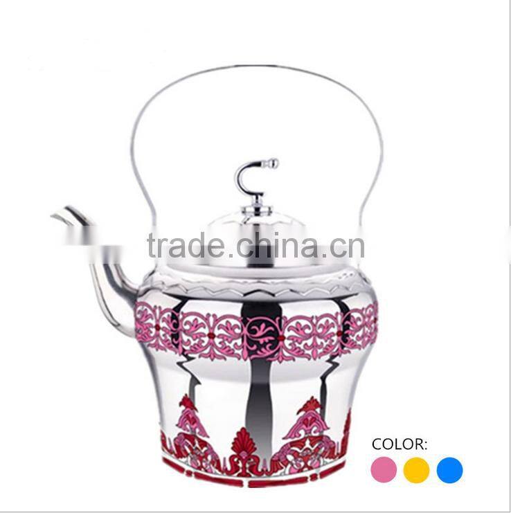 Arab style 1.0l Gold tea pot with stainer Stainless Steel Decorative Tea Kettles
