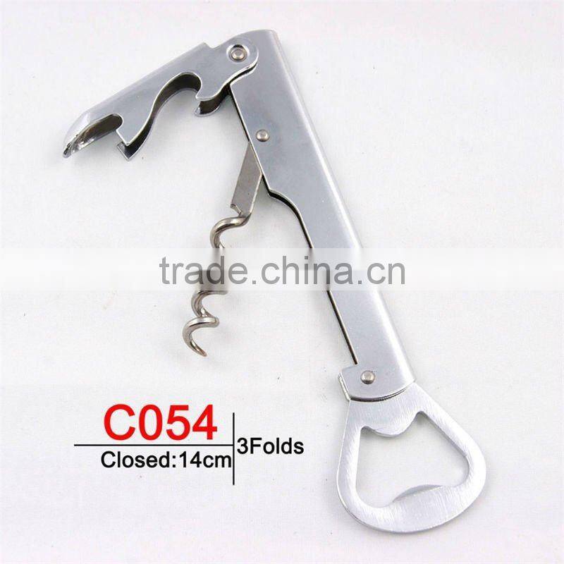 2014 Cheap Multi function Stainless Steel Bottle Wine Opener(C054)
