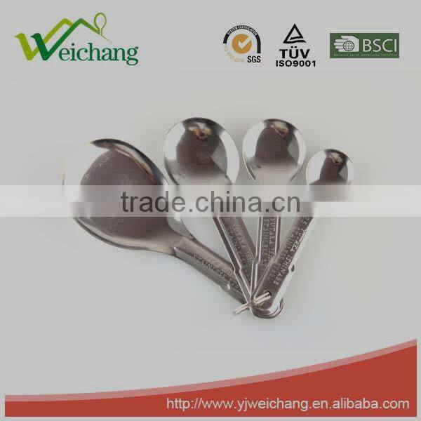 WCTS057 Stainless steel mirro finishing Measuring Spoon ,Set of 4