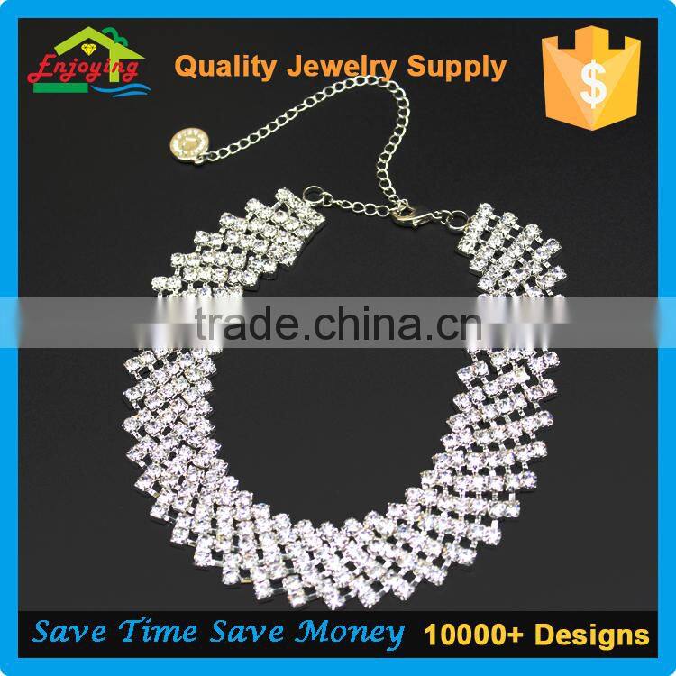 Luxury European Victoria Style Zircon Chock Necklace For Wedding And Party
