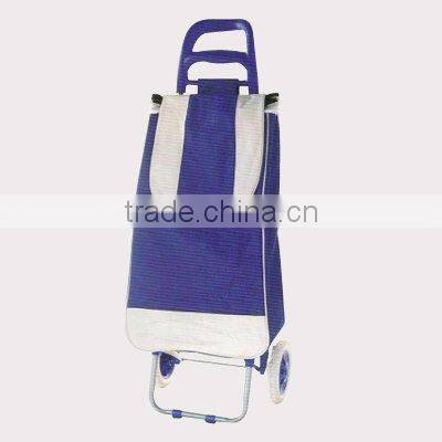 Foldable shopping trolley bag with wheels