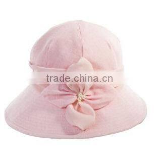 new arrival fashion elegant women ladies cloche flower rose bucket hat