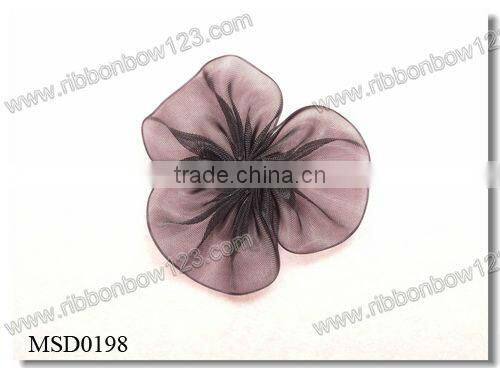 Colorful handmade organza flowers