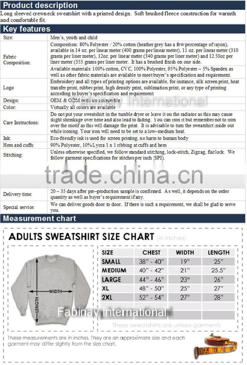 Fleece Sweatshirt With Printed Design