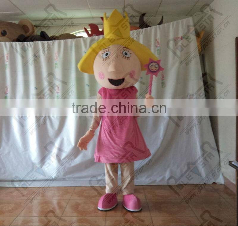 character pink dress girl mascot costumes